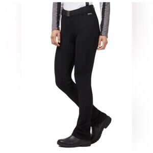 KERRITS Microcord Extended Knee Patch Black Flare Pants Pull On Stretch Size XS